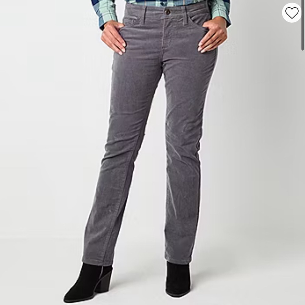 Grey Straight leg Corduroy Pants 🩶